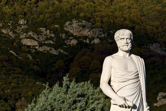 The statue of Aristotle in Stagira, Greece